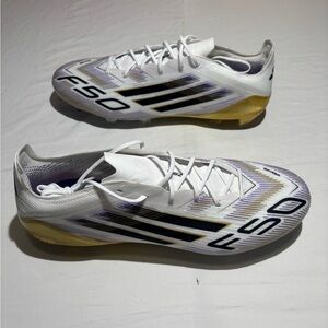 F50 ELITE FIRM GROUND CLEATS US 10 Men’s - Cloud White/Core Black/Gold Metallic